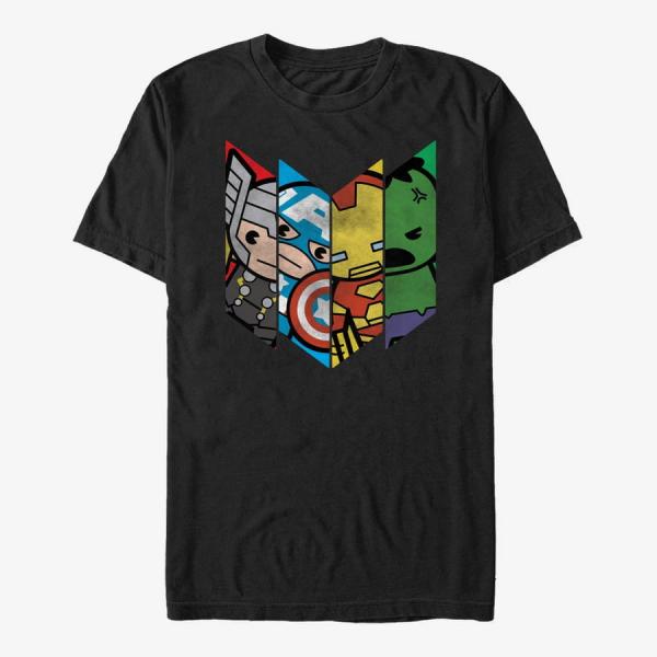Queens Marvel Avengers Classic - Chevron Avenge Men's T-Shirt Black