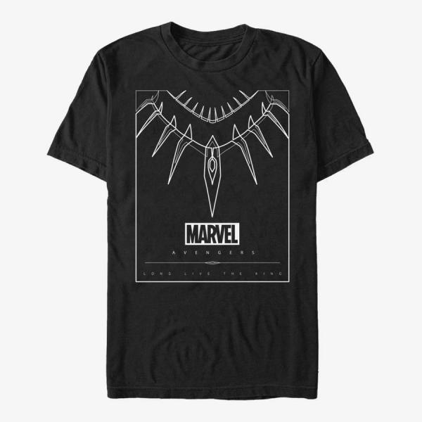 Queens Marvel Avengers Classic - Panther Necklace Men's T-Shirt Black