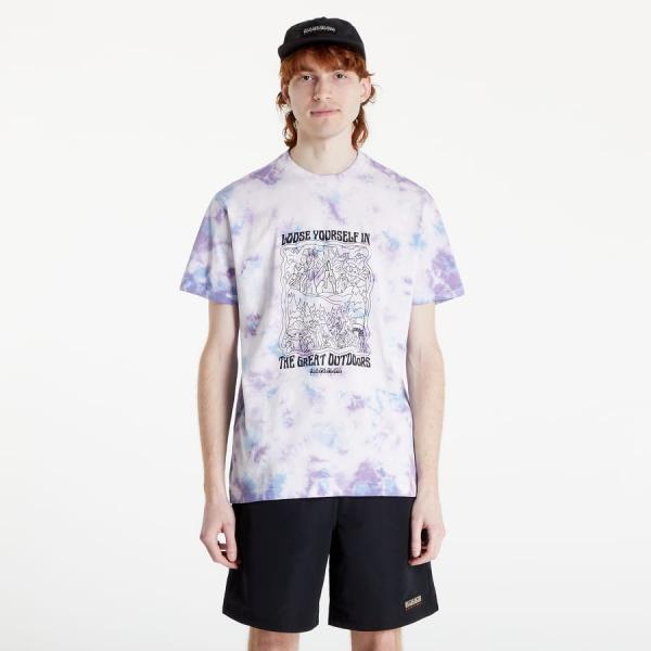 NAPAPIJRI Plan Aop Ss Tee Light Blue Tie-Dye Fan