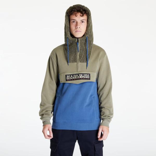 NAPAPIJRI Course Half Zip Hoodie Green Lichen