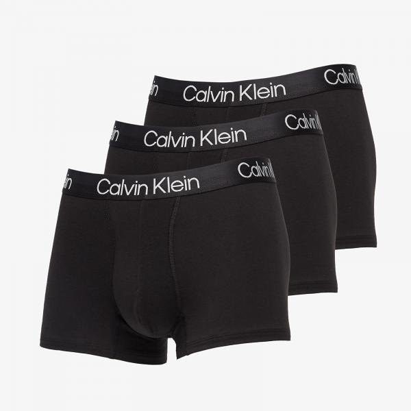 Boxerky Calvin Klein Structure Cotton Trunk 3-Pack Black M