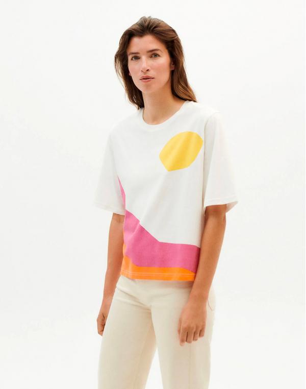 Tričko Thinking MU Sunset T-Shirt SNOW WHITE