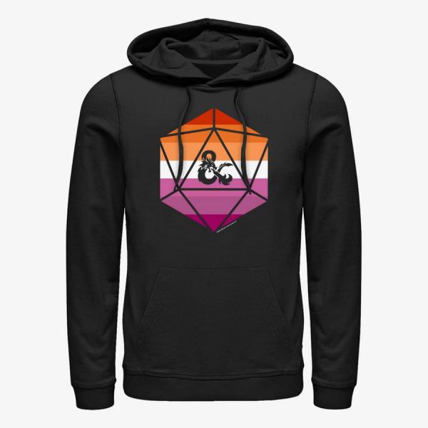 Queens Dungeons & Dragons - Lesbian Ampersand Unisex Hoodie Black