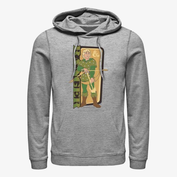 Queens Dungeons & Dragons - Ranger Green Unisex Hoodie Heather Grey