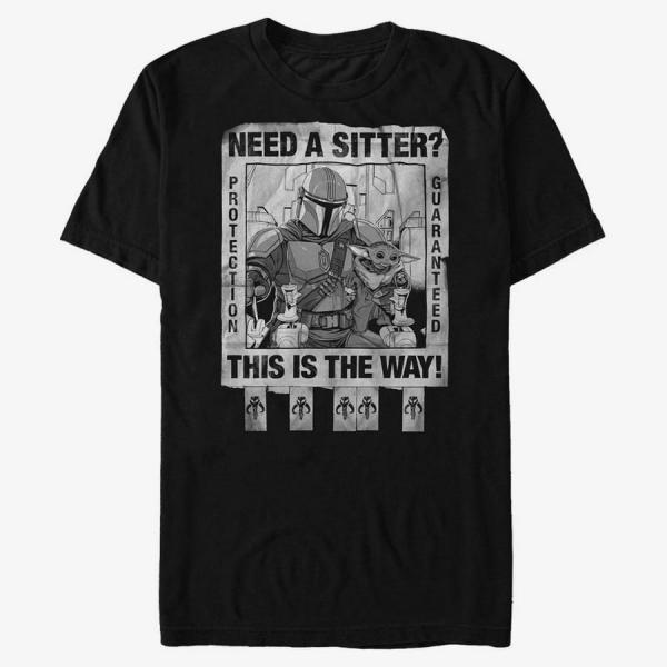 Queens Star Wars: The Mandalorian - Protection Guaranteed Unisex T-Shirt Black