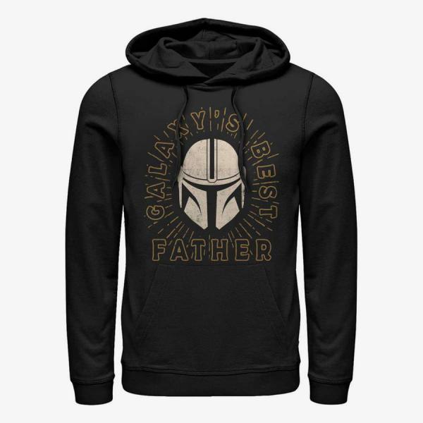 Queens Star Wars: The Mandalorian - Mando Dad Helmet Unisex Hoodie Black