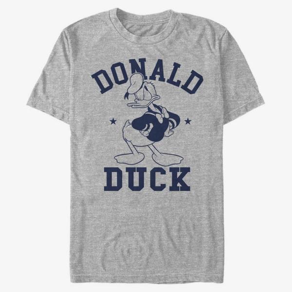Queens Disney Classic Mickey - Donald Goes To College Unisex T-Shirt Heather Grey