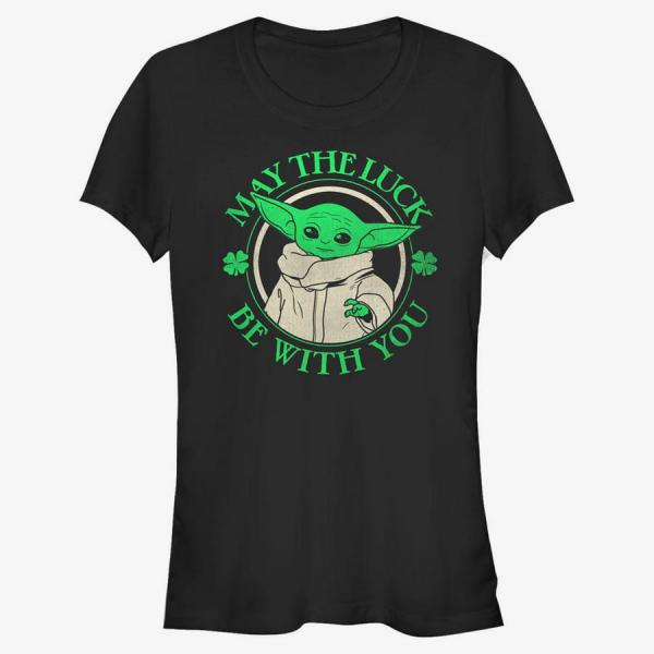 Queens Star Wars: Mandalorian - Luck Of The Grogu Women's T-Shirt Black