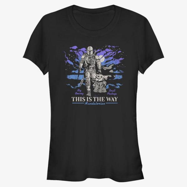 Queens Star Wars: The Mandalorian - Galaxy Women's T-Shirt Black