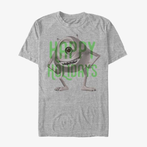 Queens Disney Monster's Inc. - Monster Holiday Unisex T-Shirt Heather Grey