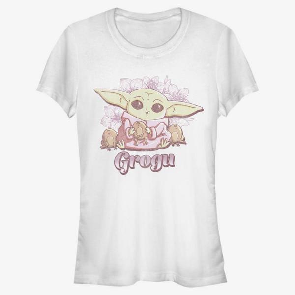 Queens Star Wars: The Mandalorian - Grogu Cute Women's T-Shirt White