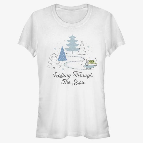 Queens Star Wars: The Mandalorian - Rolling Through the Snow Women's T-Shirt White