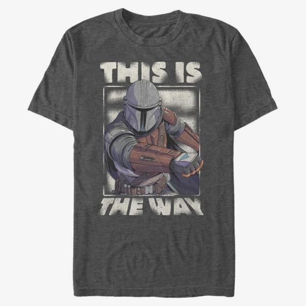 Queens Star Wars: The Mandalorian - The Way Unisex T-Shirt Dark Heather Grey