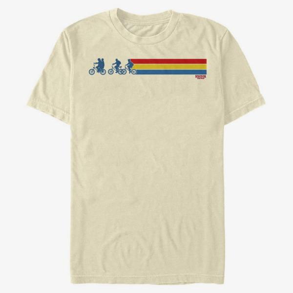 Tričko Merch Netflix Stranger Things - Stranger Stripes Unisex T-Shirt Natural M