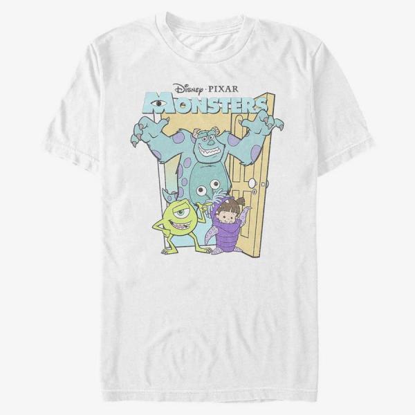 Tričko Merch Pixar Monster's Inc. - Pastel Monsters Unisex T-Shirt White XXL