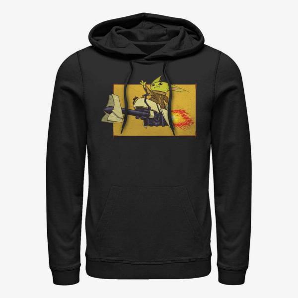 Queens Star Wars: The Mandalorian - Speeder Bike Force Unisex Hoodie Black