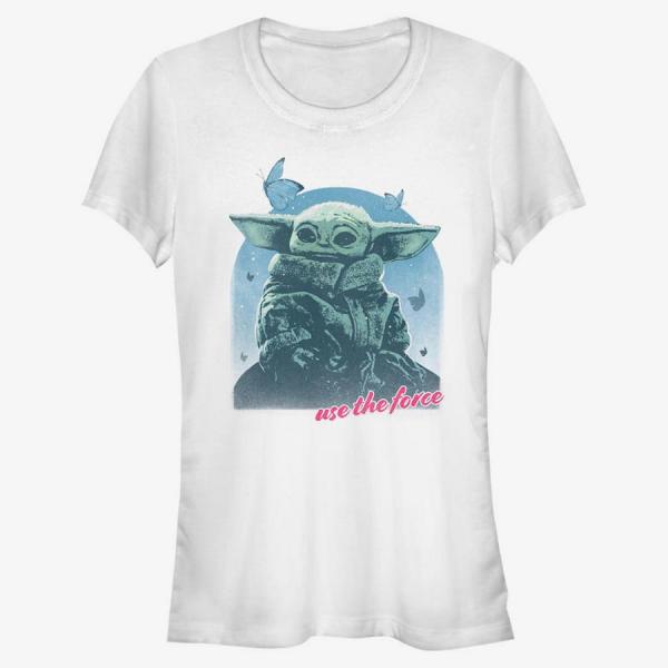Tričko Merch Star Wars: The Mandalorian - MandoMon Epi6 Patient Women's T-Shirt White M
