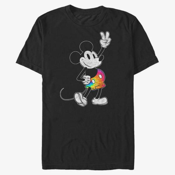 Tričko Merch Disney Classics Mickey Classic - Tie Dye Mickey Stroked Unisex T-Shirt Black S