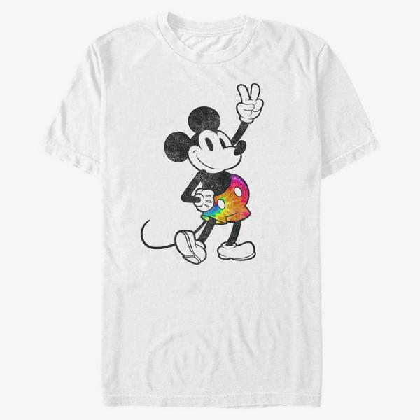Tričko Merch Disney Classics Mickey Classic - Tie Dye Mickey Stroked Unisex T-Shirt White M