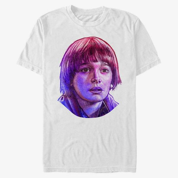 Tričko Merch Netflix Stranger Things - Will Big Face Unisex T-Shirt White XXL