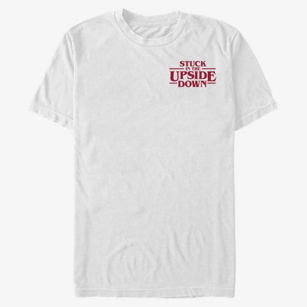 Tričko Merch Netflix Stranger Things - Upside Down Pocket Unisex T-Shirt White S