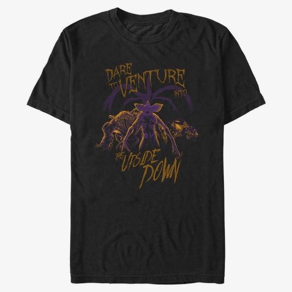 Tričko Merch Netflix Stranger Things - Upside Down Venture Unisex T-Shirt Black S