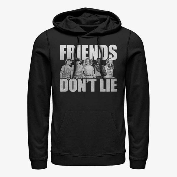 Mikina Merch Netflix Stranger Things - Cast Friends Don't Lie Unisex Hoodie Black S