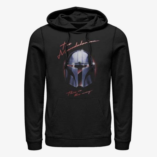 Queens Star Wars: Mandalorian - Helmet Chrome Unisex Hoodie Black