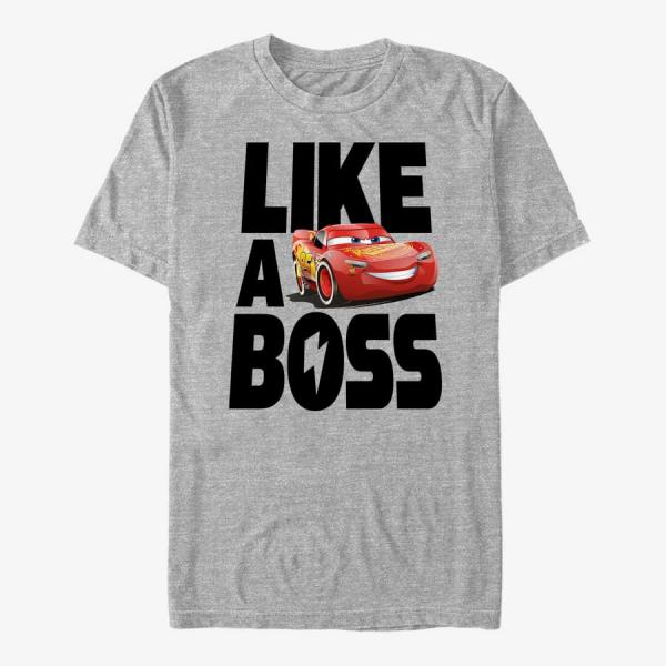 Tričko Merch Pixar Cars 3 - Boss McQueen Unisex T-Shirt Heather Grey L