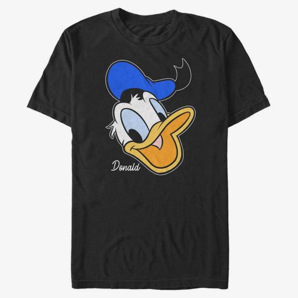 Tričko Merch Disney Classic Mickey - Donald Big Face Unisex T-Shirt Black M