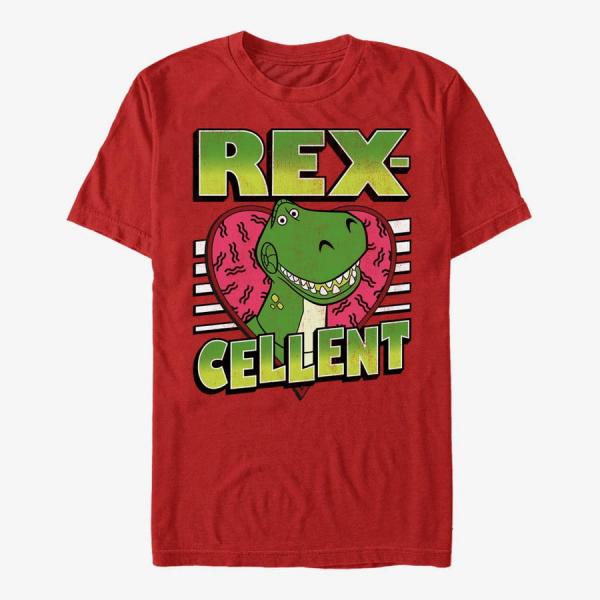 Tričko Merch Disney Toy Story 1-3 - Rexcellent Heart Unisex T-Shirt Red M