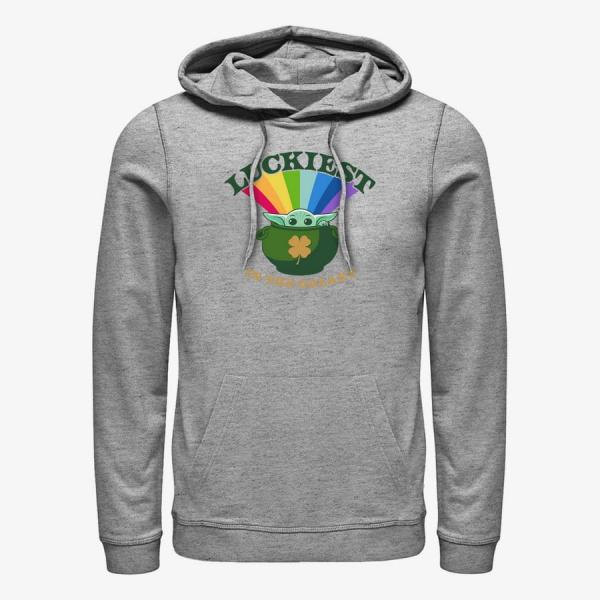 Mikina Merch Star Wars: The Mandalorian - Grogu Pot Unisex Hoodie Heather Grey S