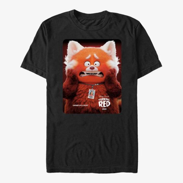 Tričko Merch Pixar Turning Red - Panda Poster Unisex T-Shirt Black S