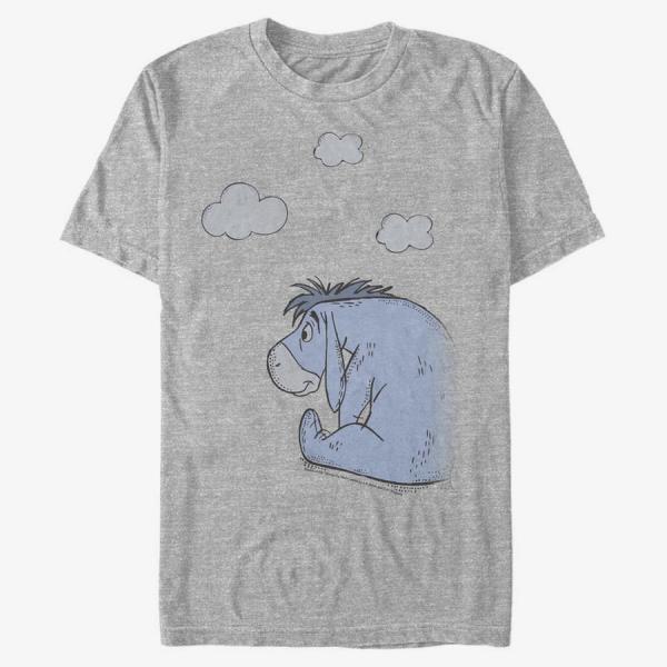Tričko Merch Disney Winnie The Pooh - Cloudy Eeyore Unisex T-Shirt Heather Grey XXXL
