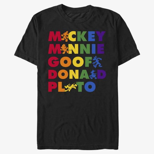 Queens Disney Classics Mickey Mouse - Prideful Friends Unisex T-Shirt Black