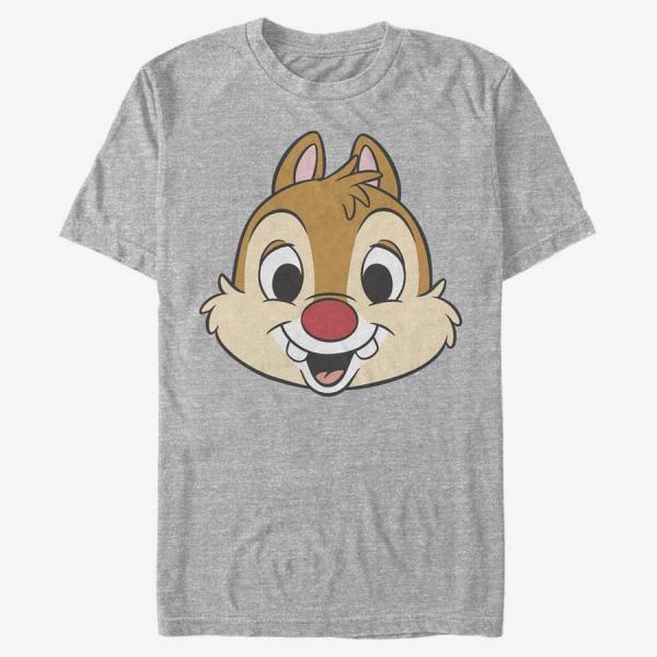 Queens Disney Classics Mickey & Friends - Dale Big Face Unisex T-Shirt Heather Grey