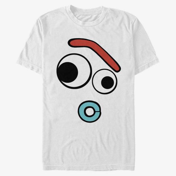 Queens Pixar Toy Story 4 - Big Face Curious Forky Unisex T-Shirt White
