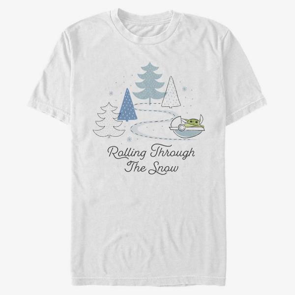 Queens Star Wars: The Mandalorian - Rolling Through the Snow Unisex T-Shirt White