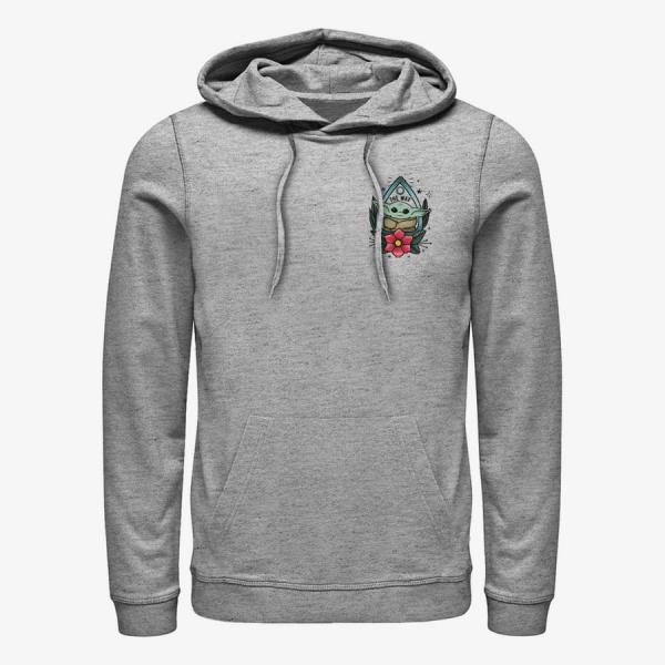 Queens Star Wars: The Mandalorian - Planchette Child Unisex Hoodie Heather Grey
