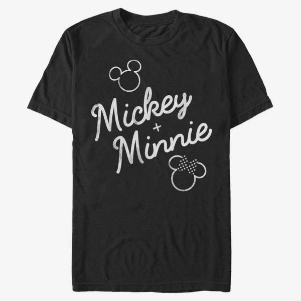 Tričko Merch Disney Classic Mickey - Signed Together Unisex T-Shirt Black XXL