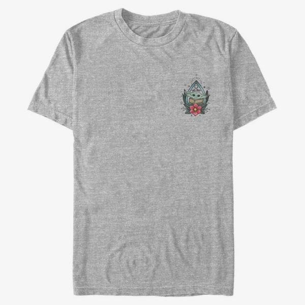 Tričko Merch Star Wars: The Mandalorian - Planchette Child Unisex T-Shirt Heather Grey M