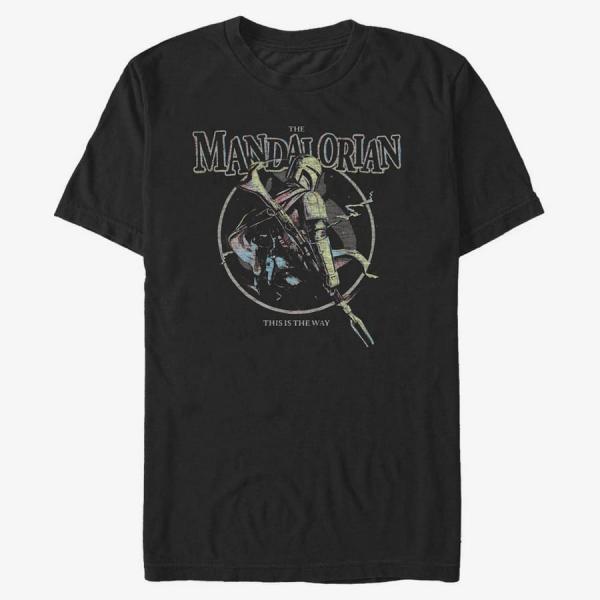 Tričko Merch Star Wars: The Mandalorian - Pastel Pop Unisex T-Shirt Black L