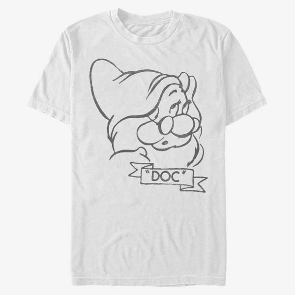 Tričko Merch Disney Snow White - Doc Unisex T-Shirt White XL