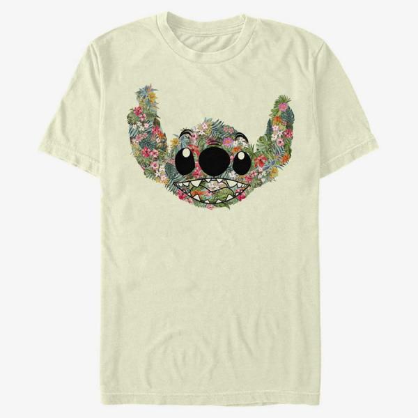 Tričko Merch Disney Lilo & Stitch - Stitch Floral Unisex T-Shirt Natural S