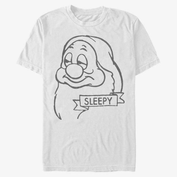 Tričko Merch Disney Snow White - Sleepy Unisex T-Shirt White S