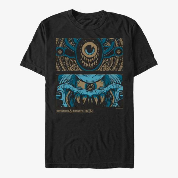 Queens Dungeons & Dragons - Beholder Panel Unisex T-Shirt Black