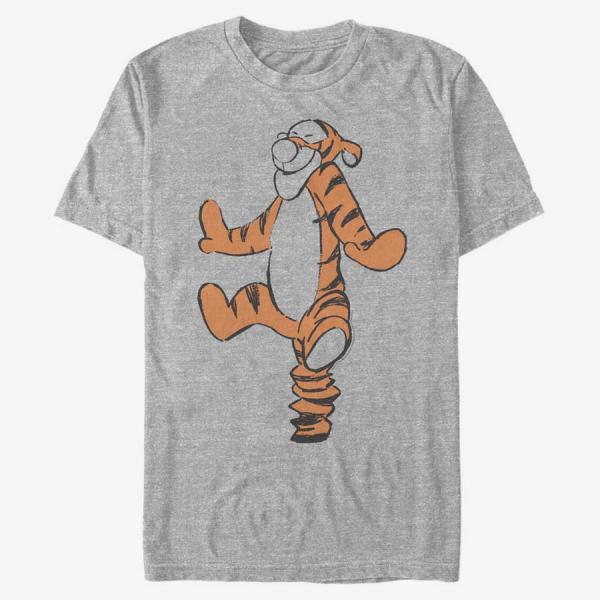 Tričko Merch Disney Winnie the Pooh - Basic Sketch Tigger Unisex T-Shirt Heather Grey M