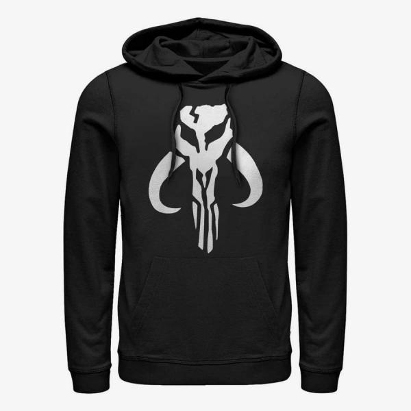 Mikina Merch Star Wars: Classic - Mandalorian Logo Unisex Hoodie Black M