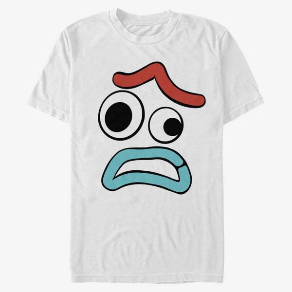Tričko Merch Pixar Toy Story 4 - Big Face Scared Forky Unisex T-Shirt White S