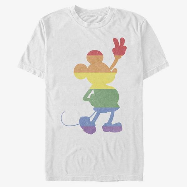 Queens Disney Classics Mickey Classic - LOVE IS LOVE PRIDE MICKEY Unisex T-Shirt White